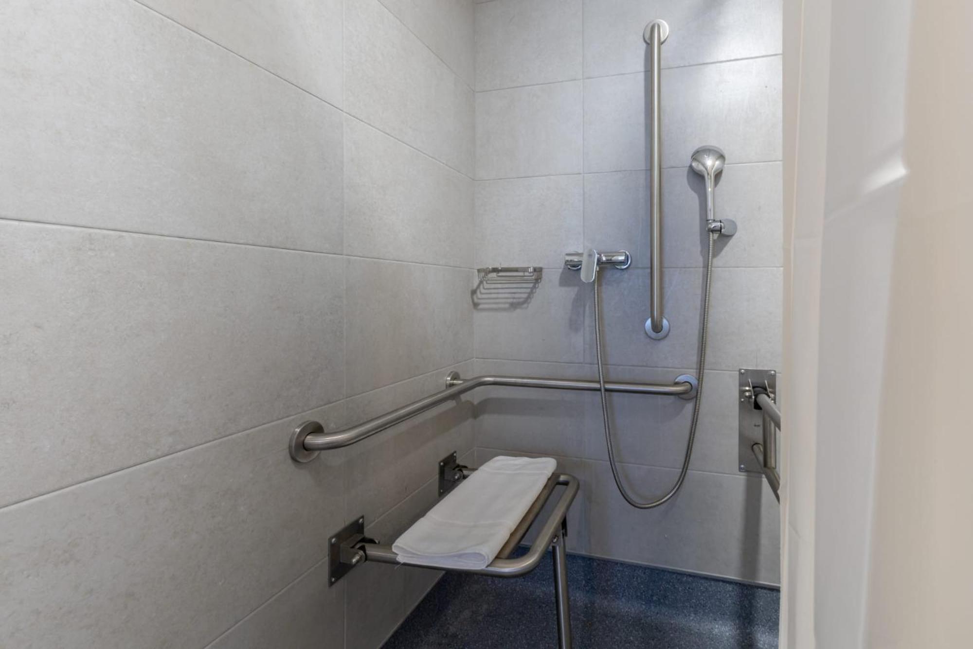 One-bedroom apartment a partially accessible bathroom